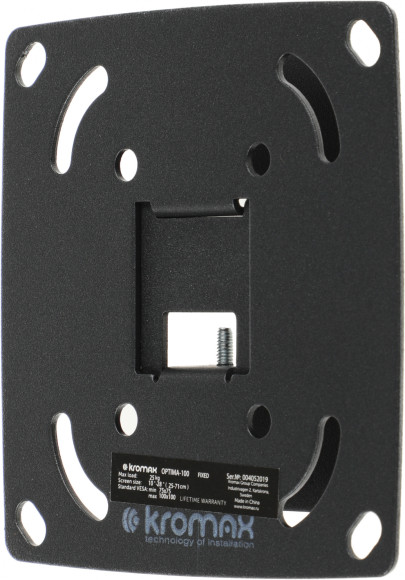 Кронштейн для телевизора Kromax OPTIMA-100 черный 10"-28" макс.25кг настенный фиксированный