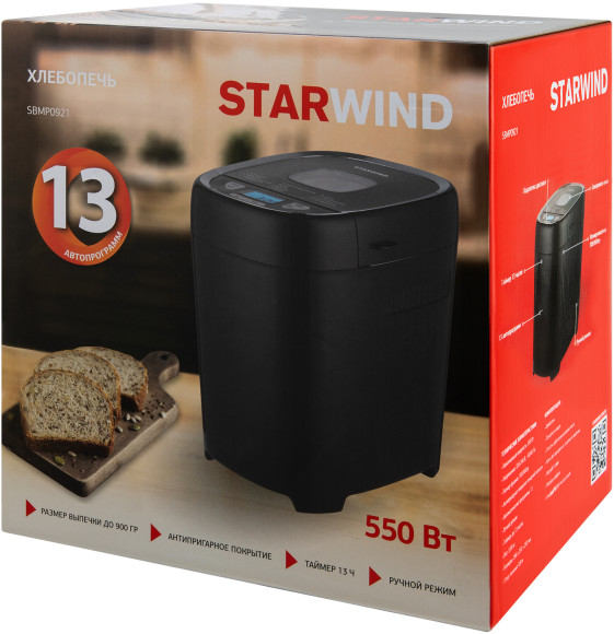 Хлебопечь Starwind SBMP0921 550Вт черный Хлебопечь Starwind SBMP0921 550Вт черный