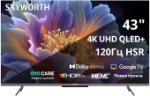 Телевизор QLED Skyworth 43" 43Q66H Eye Care Frameless черный 4K Ultra HD 120Hz MEMC DVB-T DVB-T2 DVB-C DVB-S DVB-S2 USB WiFi Smart TV Телевизор QLED Skyworth 43" 43Q66H Eye Care Frameless черный 4K Ultra HD 120Hz MEMC DVB-T DVB-T2 DVB-C DVB-S DVB-S2 USB WiFi Smart TV