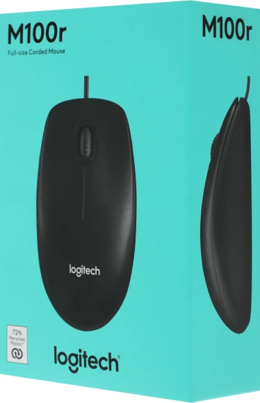 Мышь Logitech M100r черный оптическая 1000dpi USB 2but (910-006765) Мышь Logitech M100r черный оптическая 1000dpi USB 2but (910-006765)