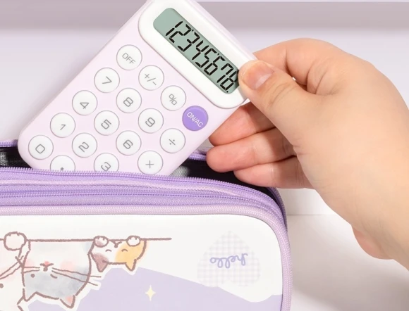 Калькулятор карманный Deli EM10 фиолетовый 8-разр. Калькулятор карманный Deli EM10 фиолетовый 8-разр.