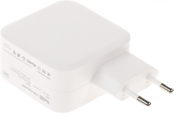 Блок питания TopON TOP-GaN-65W автоматический 65W 5V-20V 3.25A от бытовой электросети LED индикатор Блок питания TopON TOP-GaN-65W автоматический 65W 5V-20V 3.25A от бытовой электросети LED индикатор