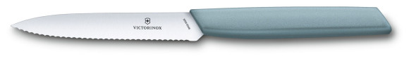 Нож кухонный Victorinox Swiss Modern (6.9006.10W21) стальной универсальный лезв.100мм серрейт. заточка голубой Нож кухонный Victorinox Swiss Modern (6.9006.10W21) стальной универсальный лезв.100мм серрейт. заточка голубой