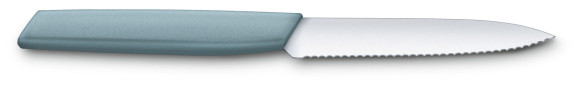 Нож кухонный Victorinox Swiss Modern (6.9006.10W21) стальной универсальный лезв.100мм серрейт. заточка голубой Нож кухонный Victorinox Swiss Modern (6.9006.10W21) стальной универсальный лезв.100мм серрейт. заточка голубой
