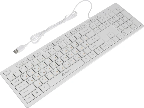 Клавиатура Оклик 500M белый USB slim Multimedia Клавиатура Оклик 500M белый USB slim Multimedia