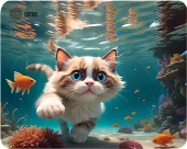 Коврик для мыши Cactus Fish Cat рисунок 300x250x3мм (CS-MP-D15M)