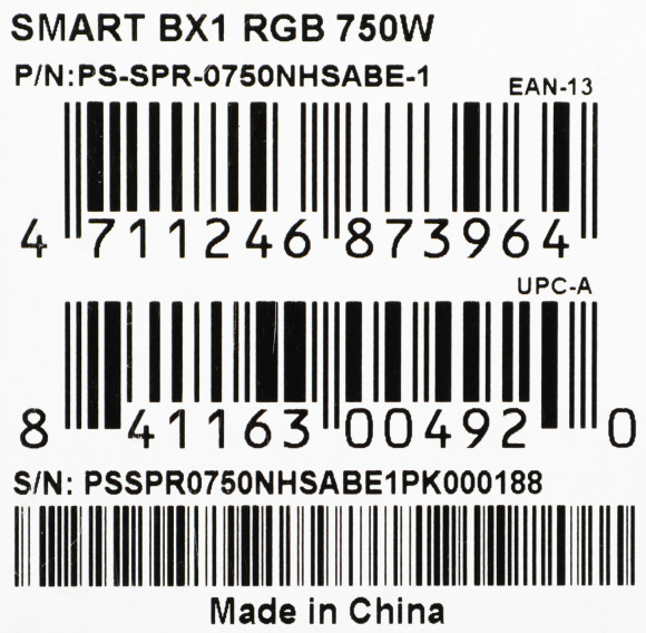 Блок питания Thermaltake ATX 750W Smart BX1 RGB 80+ bronze (20+4pin) APFC 120mm fan color LED 8xSATA RTL Блок питания Thermaltake ATX 750W Smart BX1 RGB 80+ bronze (20+4pin) APFC 120mm fan color LED 8xSATA RTL