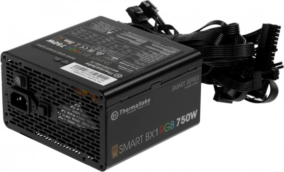 Блок питания Thermaltake ATX 750W Smart BX1 RGB 80+ bronze (20+4pin) APFC 120mm fan color LED 8xSATA RTL Блок питания Thermaltake ATX 750W Smart BX1 RGB 80+ bronze (20+4pin) APFC 120mm fan color LED 8xSATA RTL