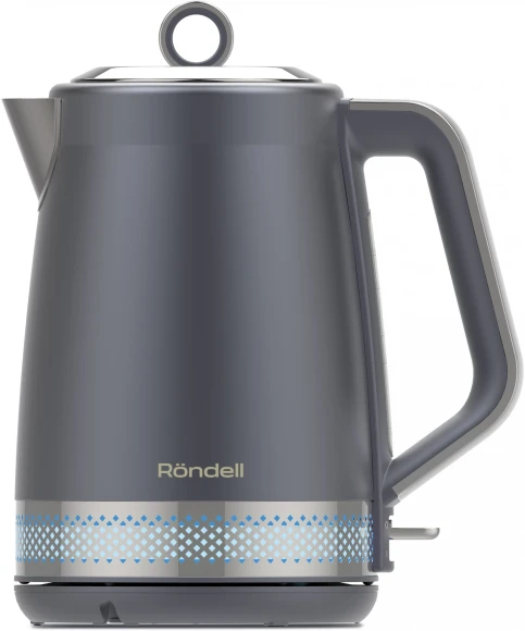 Чайник электрический Rondell RDE-WK888 1.5л. 2200Вт серебристый/прозрачный корпус: стекло