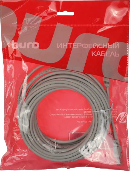 Патч-корд Buro UTP-5E-10M-G-LSZH 1Гбит/с UTP 4 пары cat.5E 10м серый RJ-45 (m)-RJ-45 (m) Патч-корд Buro UTP-5E-10M-G-LSZH 1Гбит/с UTP 4 пары cat.5E 10м серый RJ-45 (m)-RJ-45 (m)