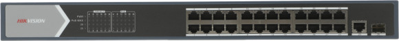 Коммутатор Hikvision DS-3E0526P-E 25x1Гбит/с 1SFP 24PoE+ 270W неуправляемый