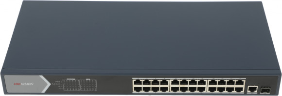 Коммутатор Hikvision DS-3E0526P-E 25x1Гбит/с 1SFP 24PoE+ 270W неуправляемый