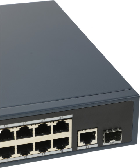 Коммутатор Hikvision DS-3E0526P-E 25x1Гбит/с 1SFP 24PoE+ 270W неуправляемый