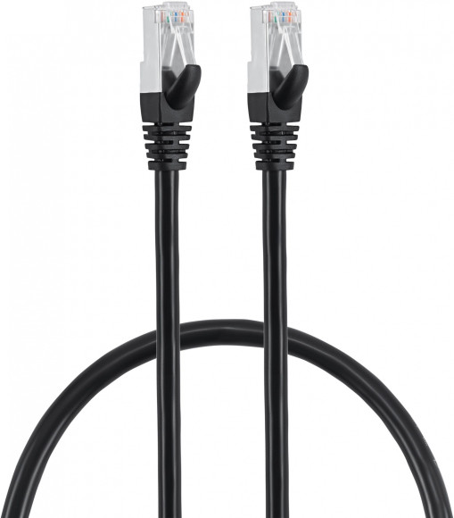 Патч-корд Buro BU-7-0.5M STP 4 пары cat.7 CCA molded 0.5м черный RJ-45 (m)-RJ-45 (m)