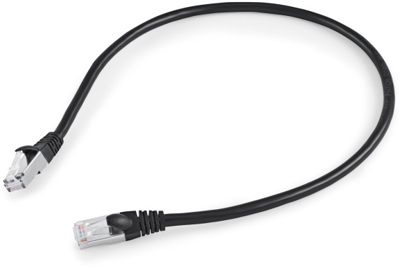 Патч-корд Buro BU-7-0.5M STP 4 пары cat.7 CCA molded 0.5м черный RJ-45 (m)-RJ-45 (m)
