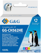Картридж струйный G&G GG-CH562HE 122 многоцветный (18мл) для HP DJ 1050A/2050A/3000 Картридж струйный G&G GG-CH562HE 122 многоцветный (18мл) для HP DJ 1050A/2050A/3000