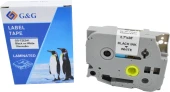 Картридж ленточный G&G GG-TZEFX631 черный на желтом 12x8 для Brother 1010/1260VP/1830VP/9700PC