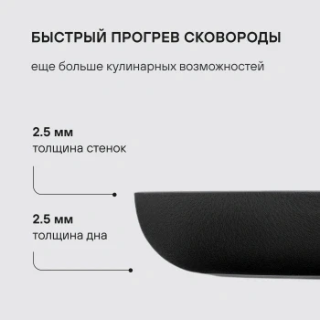 Сковорода Rondell Infinity RDA-573 круглая 28см покрытие: Xylan Plus ручка несъемная (без крышки) черный