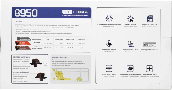 Клавиатура A4Tech Bloody B950 механическая синий USB for gamer LED (B950) кабель 1.8м Клавиатура A4Tech Bloody B950 механическая синий USB for gamer LED (B950) кабель 1.8м