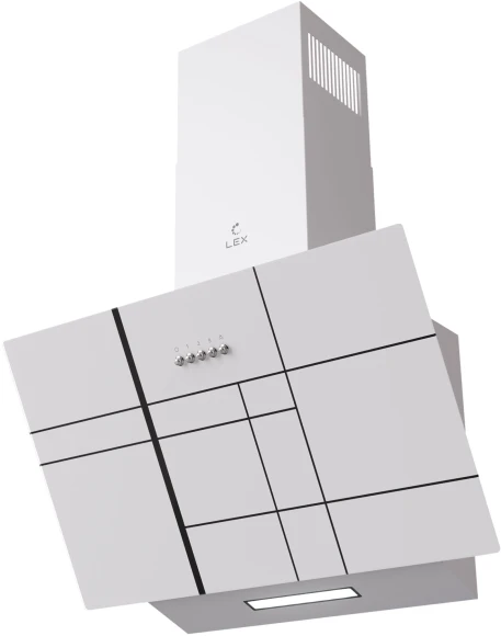 Вытяжка каминная Lex Moza 600 R1 белый управление: кнопочное (1 мотор) Вытяжка каминная Lex Moza 600 R1 белый управление: кнопочное (1 мотор)