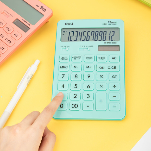 Калькулятор настольный Deli Touch EM01551 желтый 12-разр. Калькулятор настольный Deli Touch EM01551 желтый 12-разр.
