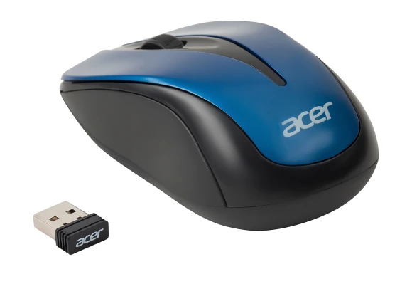 Мышь Acer OMR132 синий/черный оптическая 1000dpi беспров. USB для ноутбука 3but (ZL.MCEEE.01F)
