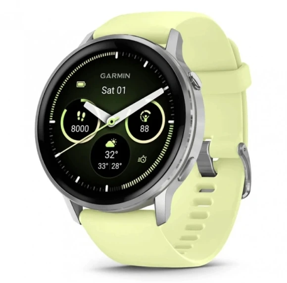 Смарт-часы Garmin Fenix 8 Pro 51мм 1.4" AMOLED корп.серебристый рем.желтый разм.брасл.:127-225мм (010-03199-11)
