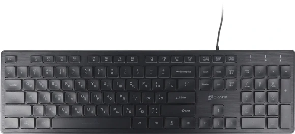 Клавиатура Оклик 550ML черный USB slim Multimedia LED (1061617) Клавиатура Оклик 550ML черный USB slim Multimedia LED (1061617)