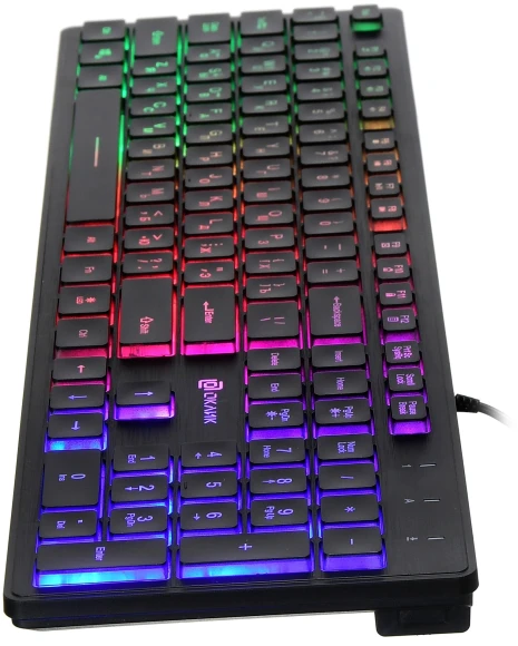 Клавиатура Оклик 550ML черный USB slim Multimedia LED (1061617) Клавиатура Оклик 550ML черный USB slim Multimedia LED (1061617)