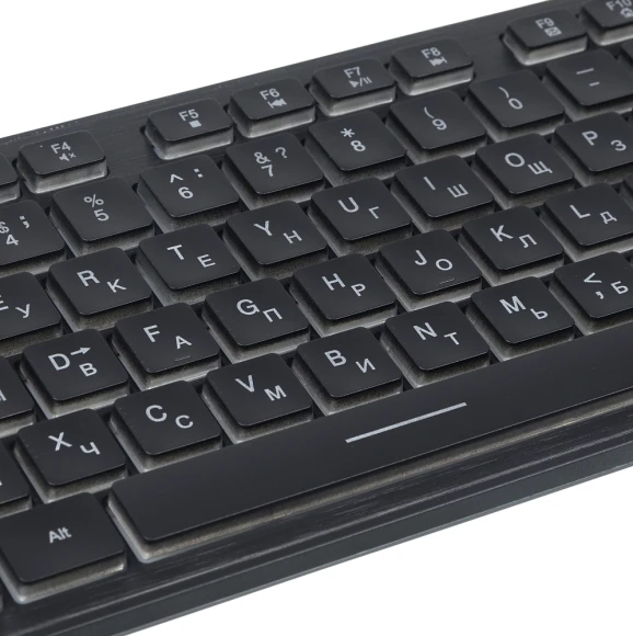 Клавиатура Оклик 550ML черный USB slim Multimedia LED (1061617) Клавиатура Оклик 550ML черный USB slim Multimedia LED (1061617)