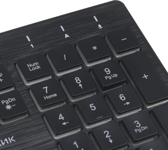 Клавиатура Оклик 550ML черный USB slim Multimedia LED (1061617) Клавиатура Оклик 550ML черный USB slim Multimedia LED (1061617)