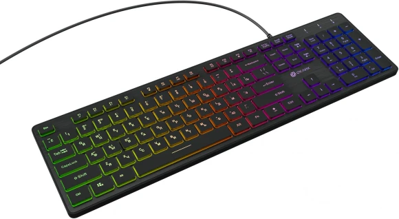 Клавиатура Оклик 550ML черный USB slim Multimedia LED (1061617) Клавиатура Оклик 550ML черный USB slim Multimedia LED (1061617)