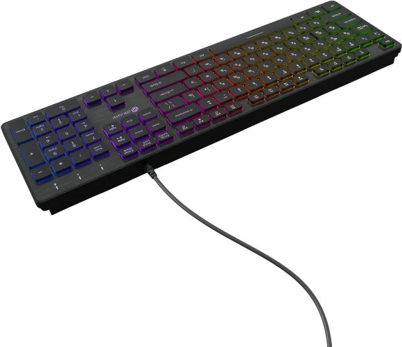 Клавиатура Оклик 550ML черный USB slim Multimedia LED (1061617) Клавиатура Оклик 550ML черный USB slim Multimedia LED (1061617)