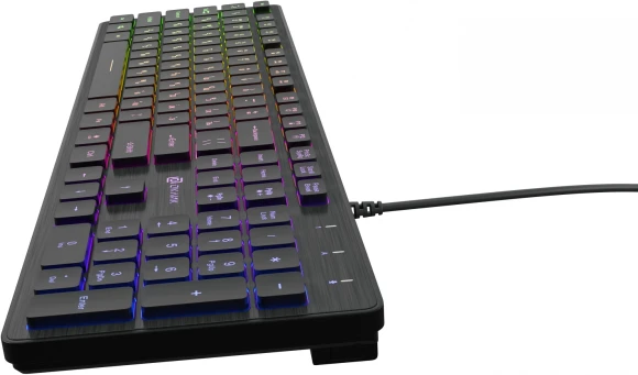 Клавиатура Оклик 550ML черный USB slim Multimedia LED (1061617) Клавиатура Оклик 550ML черный USB slim Multimedia LED (1061617)