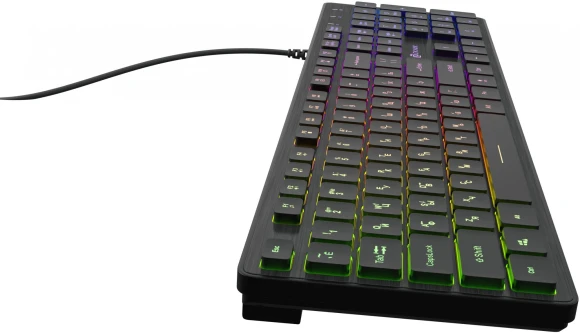 Клавиатура Оклик 550ML черный USB slim Multimedia LED (1061617) Клавиатура Оклик 550ML черный USB slim Multimedia LED (1061617)