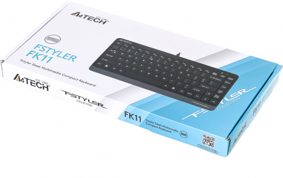 Клавиатура A4Tech Fstyler FK11 черный USB slim (FK11 USB (GREY)) кабель 1.5м Клавиатура A4Tech Fstyler FK11 черный USB slim (FK11 USB (GREY)) кабель 1.5м