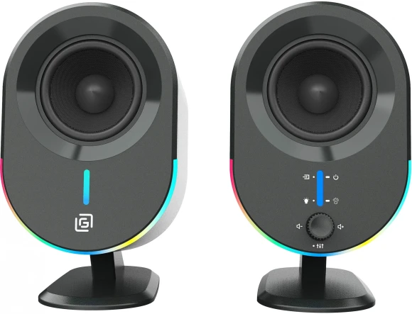 Колонки Оклик OK-303A 2.0 черный 20Вт BT