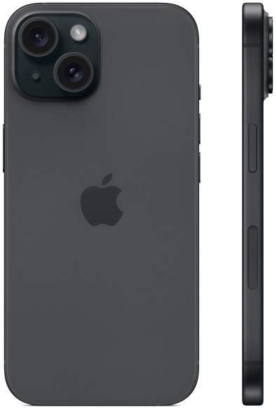 Смартфон Apple A3090 iPhone 15 128Gb 6Gb черный моноблок 3G 4G 1Sim 6.1" 1179x2556 iOS 17 48Mpix 802.11 a/b/g/n/ac/ax NFC GPS GSM900/1800 Protect