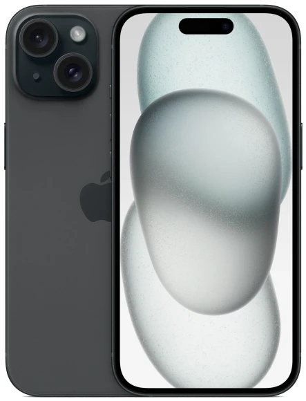 Смартфон Apple A3090 iPhone 15 128Gb 6Gb черный моноблок 3G 4G 1Sim 6.1" 1179x2556 iOS 17 48Mpix 802.11 a/b/g/n/ac/ax NFC GPS GSM900/1800 Protect
