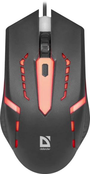 Мышь Defender Hit MB-601 черный оптическая 1200dpi USB 3but (52601)