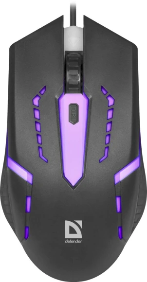 Мышь Defender Hit MB-601 черный оптическая 1200dpi USB 3but (52601)