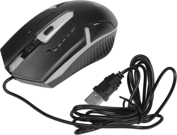 Мышь Defender Hit MB-601 черный оптическая 1200dpi USB 3but (52601)