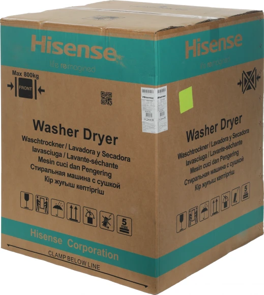 Стиральная машина Hisense WD5S1045BB пан.англ. класс: A загр.фронтальная макс.:10.5кг (с сушкой) черный инвертор