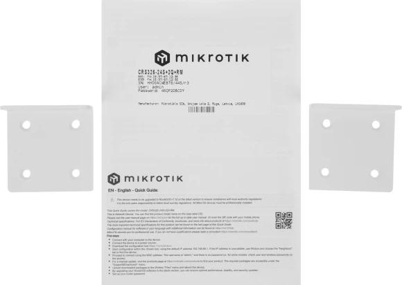 Коммутатор MikroTik CRS326-24S+2Q+RM (L3) 1x100Мбит/с 24SFP+ 2xQSFP+ управляемый