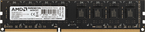 Память DDR3 8GB 1600MHz AMD R538G1601U2S-U RTL PC3-12800 CL11 DIMM 240-pin 1.5В single rank Ret