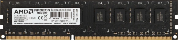 Память DDR3 8GB 1600MHz AMD R538G1601U2S-U RTL PC3-12800 CL11 DIMM 240-pin 1.5В single rank Ret
