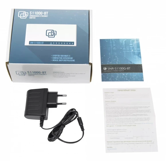 Коммутатор SNR SNR-S1100G-8T (L2) 8x1Гбит/с неуправляемый Коммутатор SNR SNR-S1100G-8T (L2) 8x1Гбит/с неуправляемый