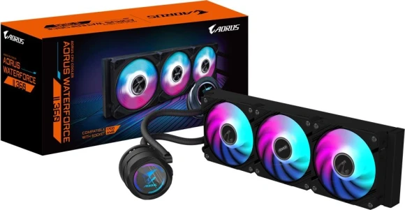 Система водяного охлаждения Gigabyte Aorus Waterforce II 360 ARGB Soc-AM5/AM4/1200/1700/1851 черный 4-pin 12.8-36.9dB Al Ret (GP-AORUS WATERFORCE II 360)