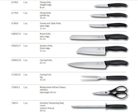 Набор ножей кухон. Victorinox Swiss Classic 6.7193.9 компл.:8предм. ножницы дерево/черный Набор ножей кухон. Victorinox Swiss Classic 6.7193.9 компл.:8предм. ножницы дерево/черный