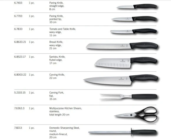 Набор ножей кухон. Victorinox Swiss Classic 6.7193.9 компл.:8предм. ножницы дерево/черный Набор ножей кухон. Victorinox Swiss Classic 6.7193.9 компл.:8предм. ножницы дерево/черный